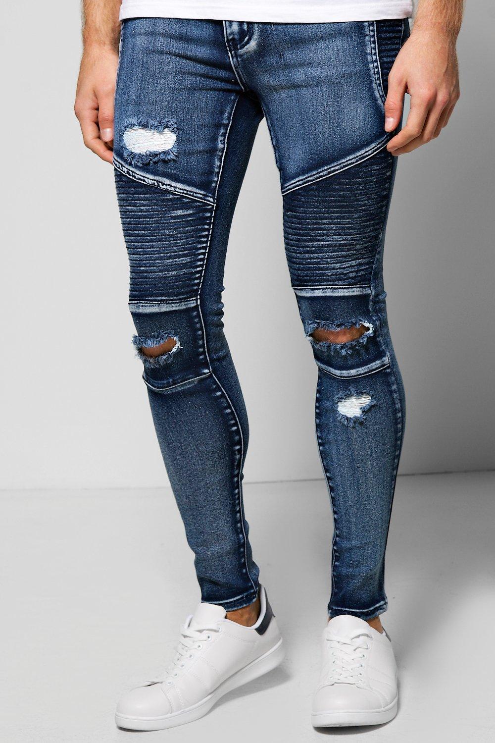 ripped skinny biker jeans