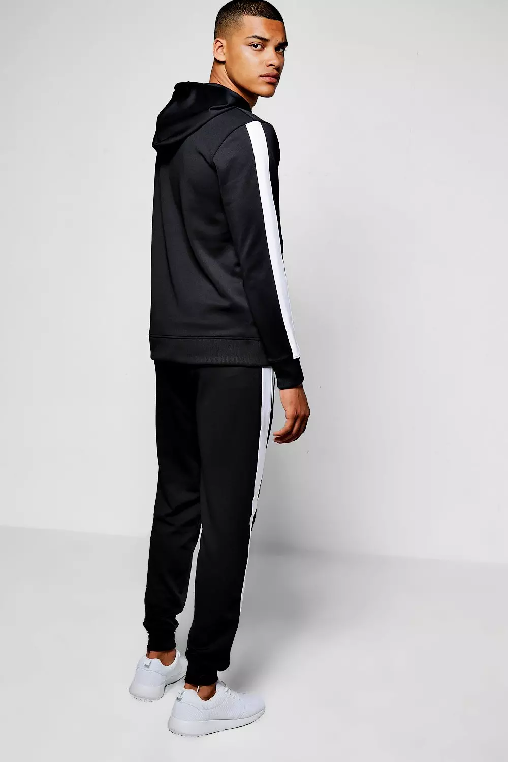 Skinny Fit Poly Colour Block Tracksuit alternative image