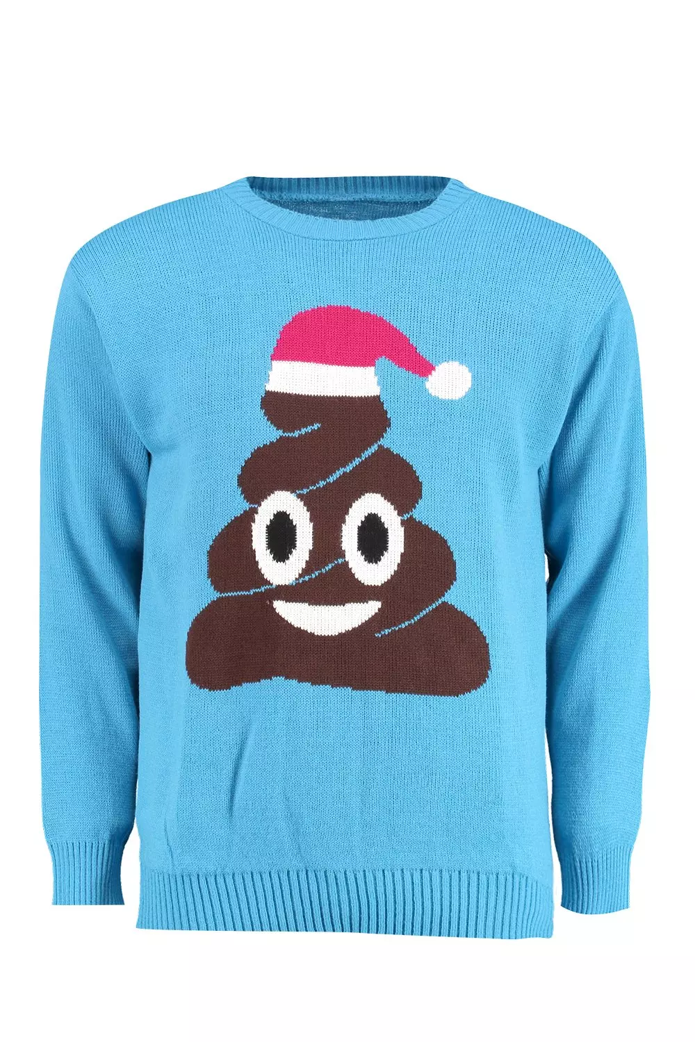 Poo Emoji Christmas Jumper boohooMAN UK