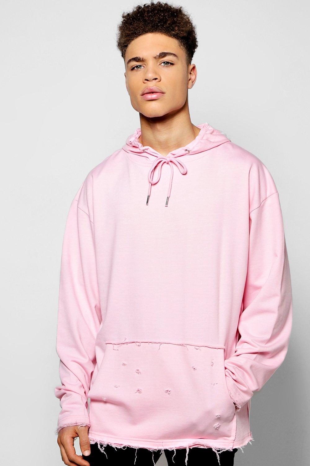 pink hoodie oversized