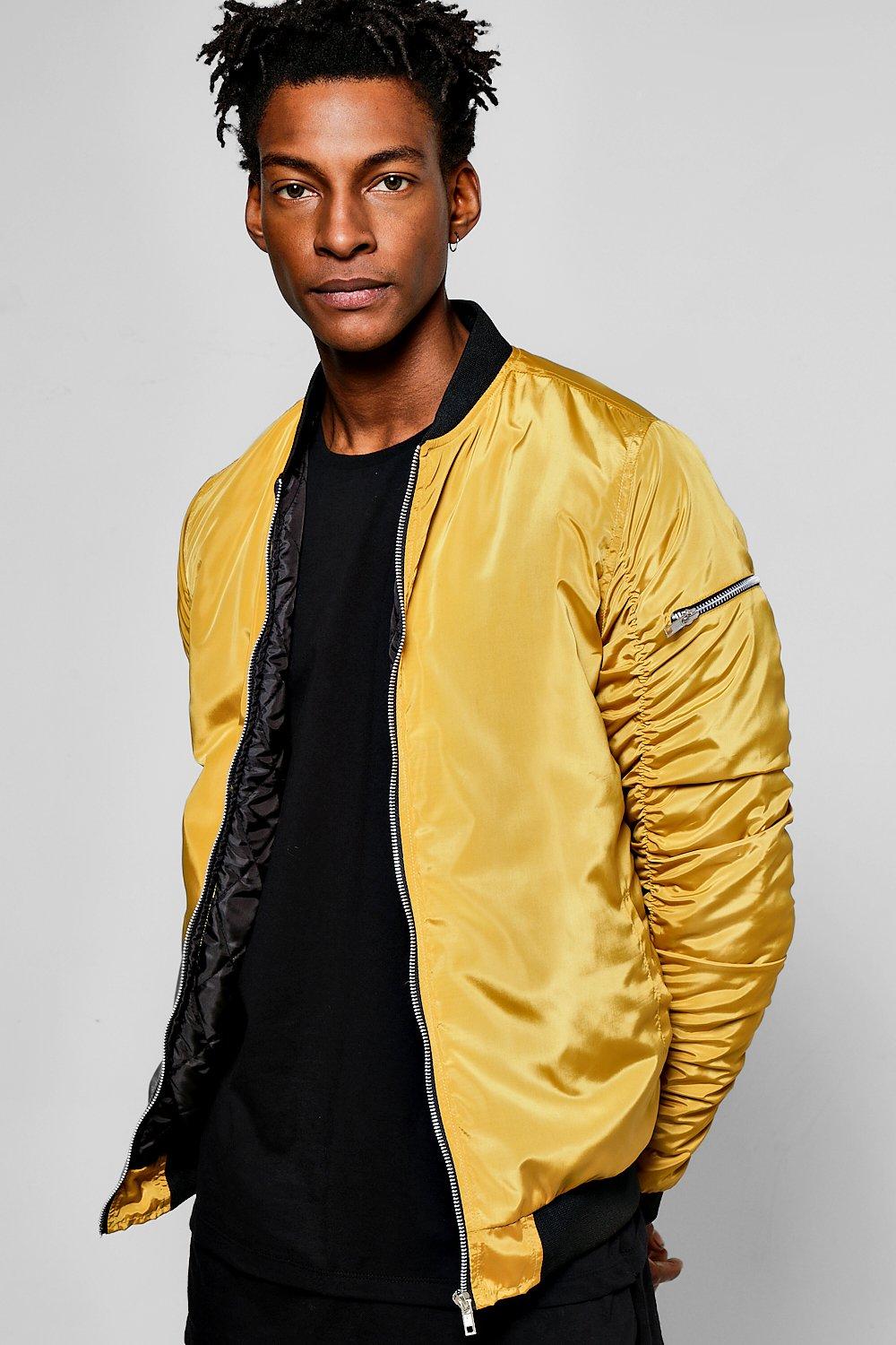 ruched bomber jacket