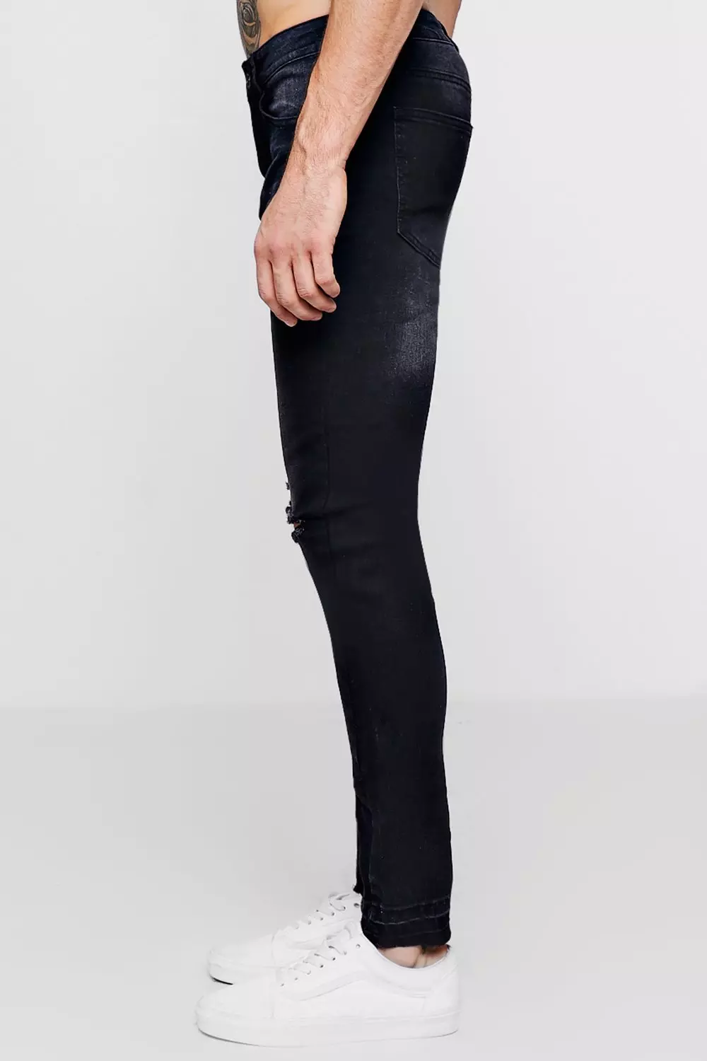 Super Skinny Raw Edge Distressed Jeans alternative image