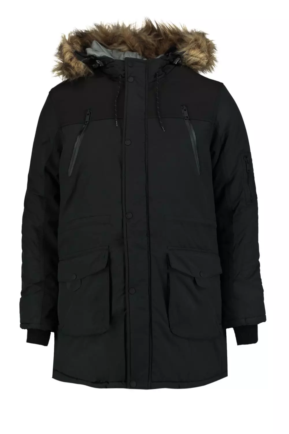 Multi Parka With Fishtail And Faux Fur Hood alternative image