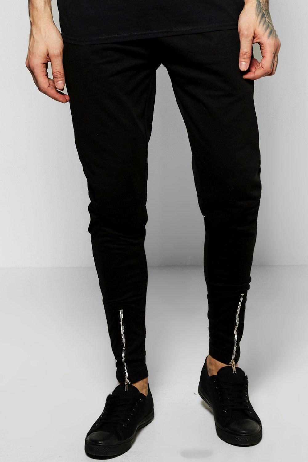 mens skinny fit tracksuit bottoms