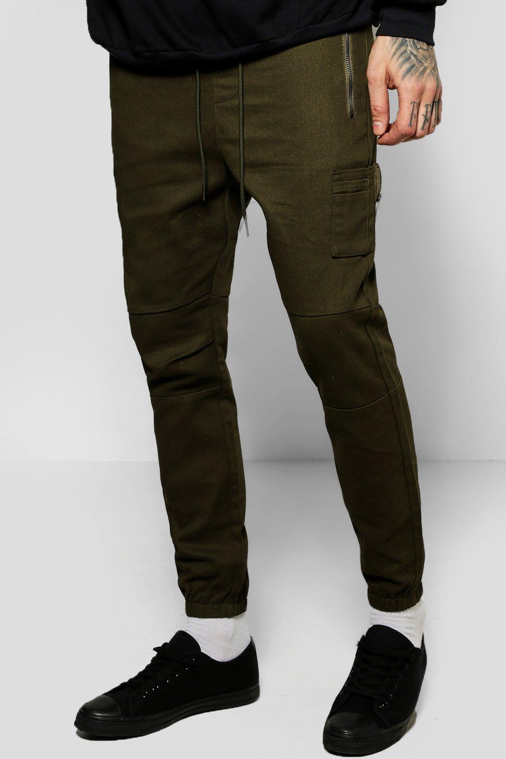 cotton twill joggers