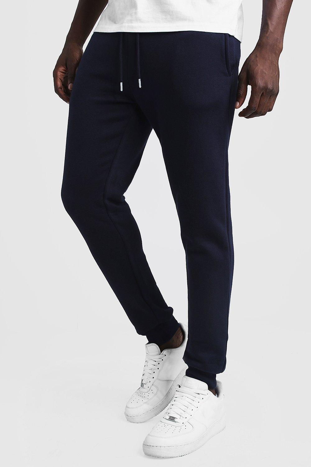 boohooman navy joggers