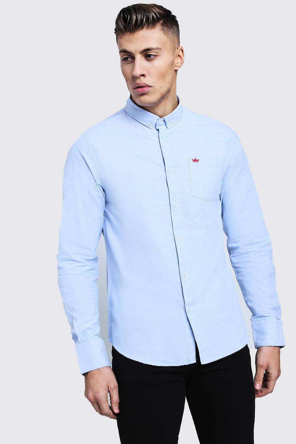 blue oxford shirts