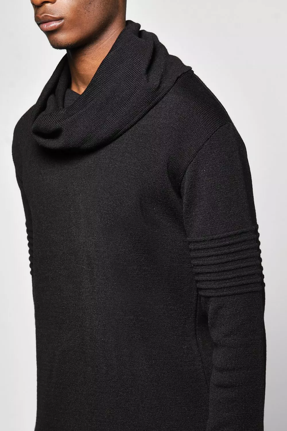 Cowl Neck Jumper boohooMAN UK