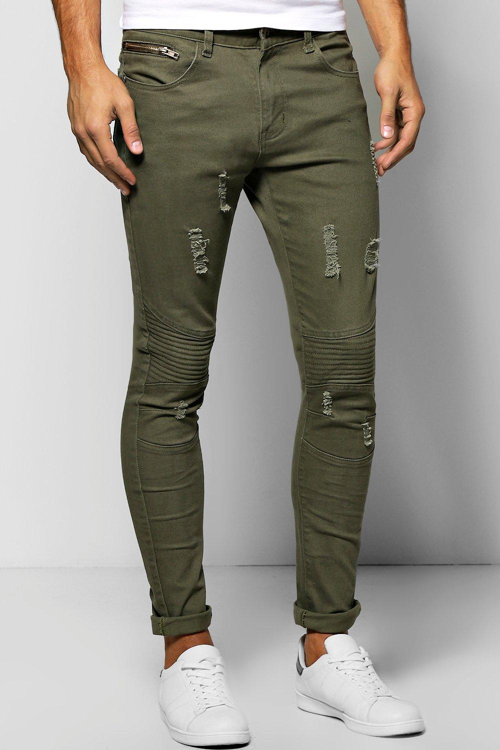 super skinny khaki jeans mens