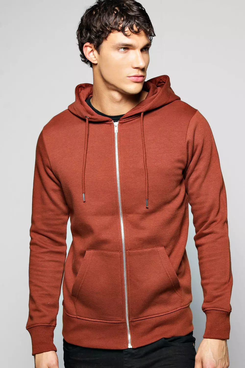 Basic Zip Through Hoodie alternative image