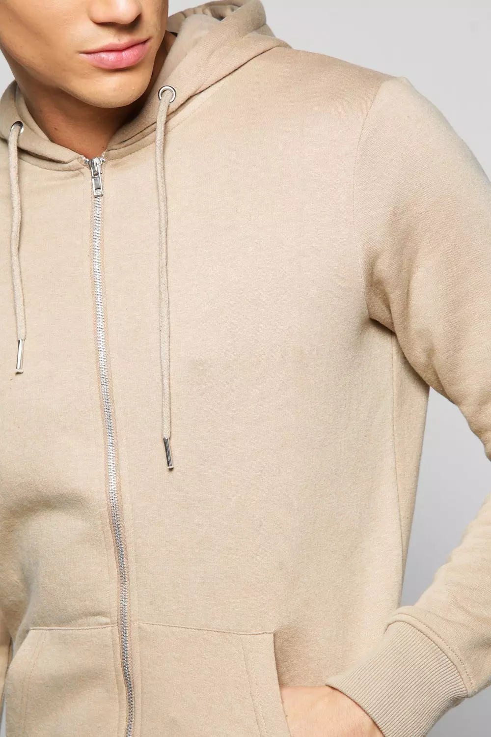 Basic Zip Through Hoodie alternative image