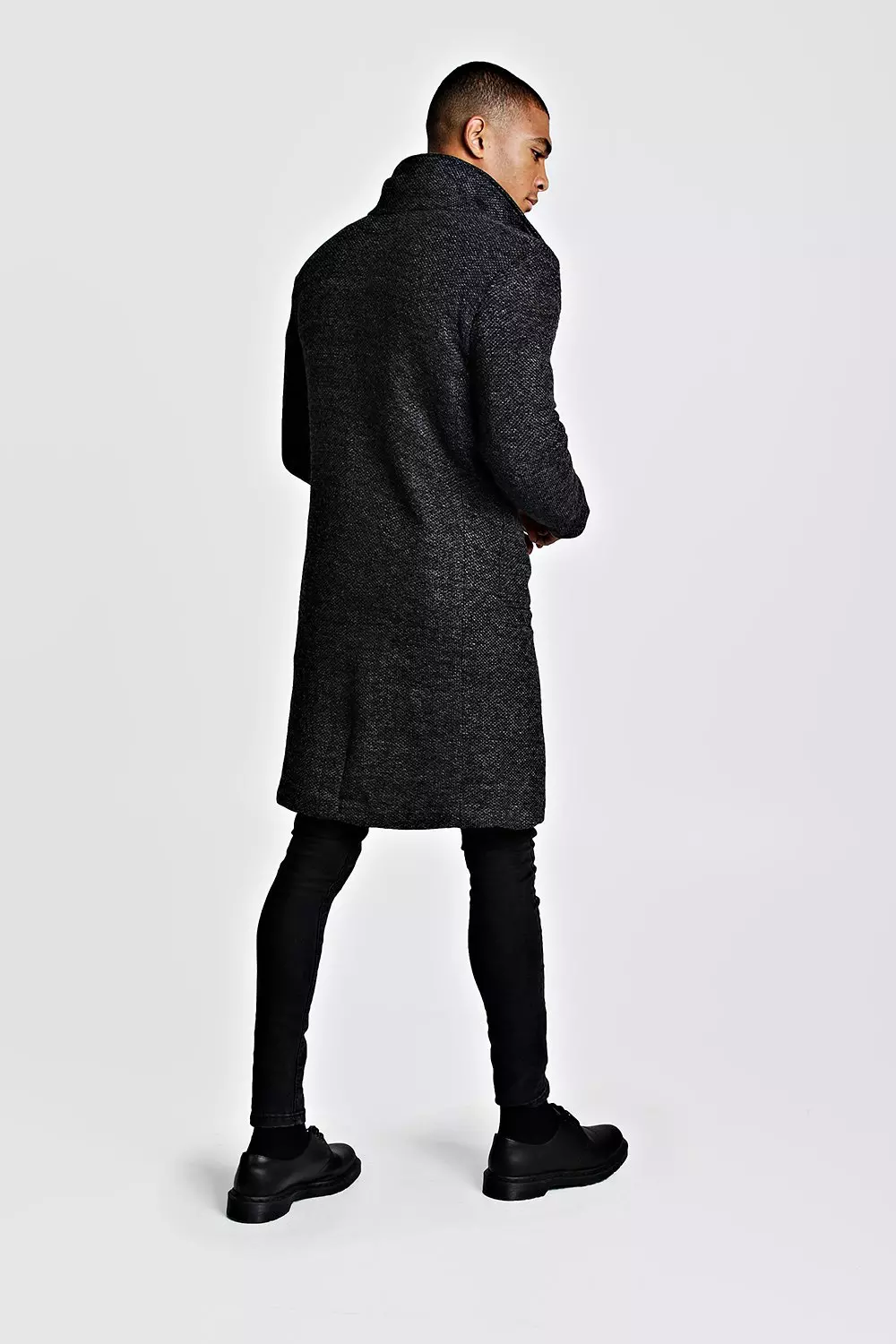 Texturé 3/4 élégant manteau doublé autre image