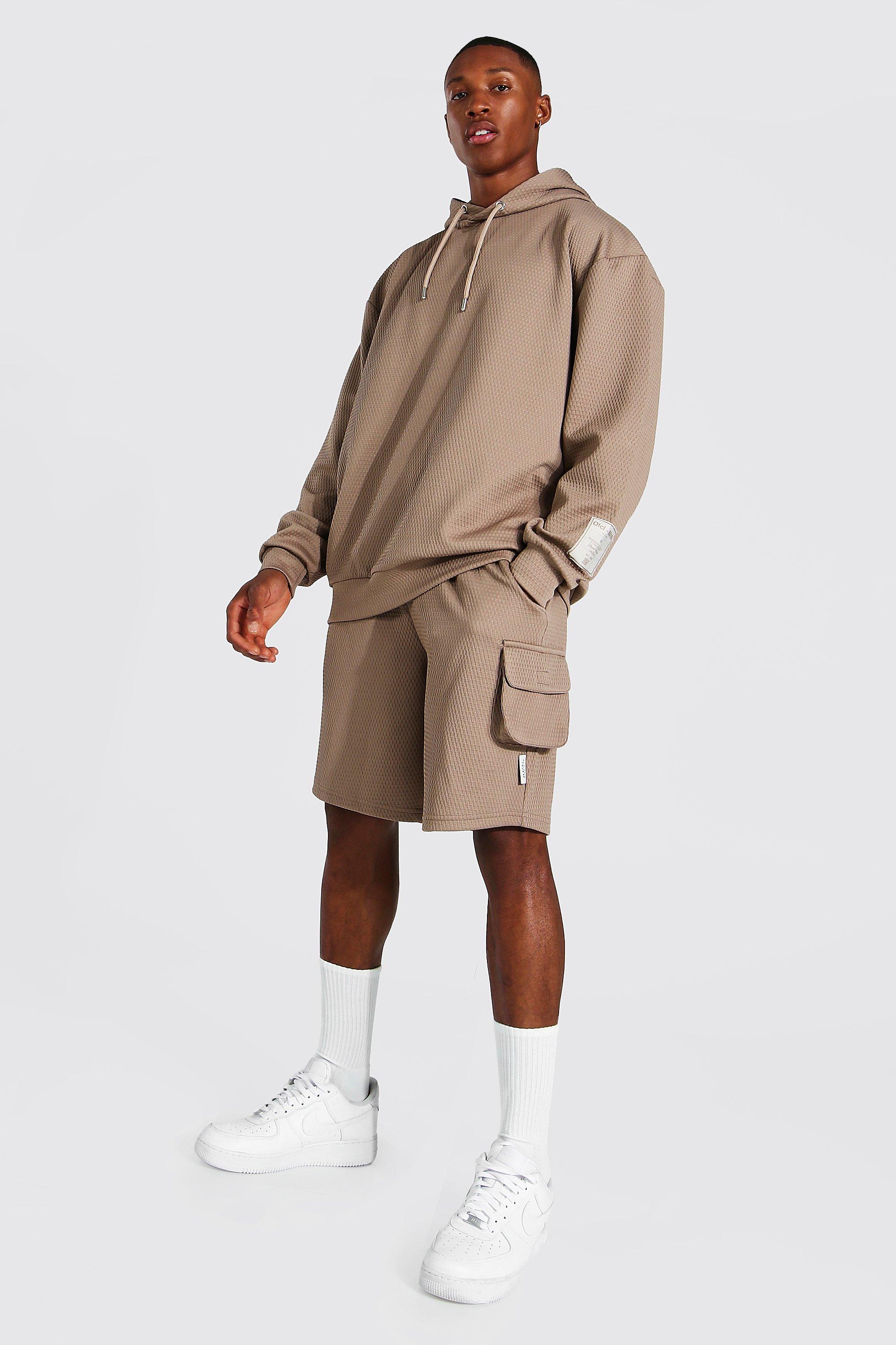 Boohooman hoodie and discount shorts