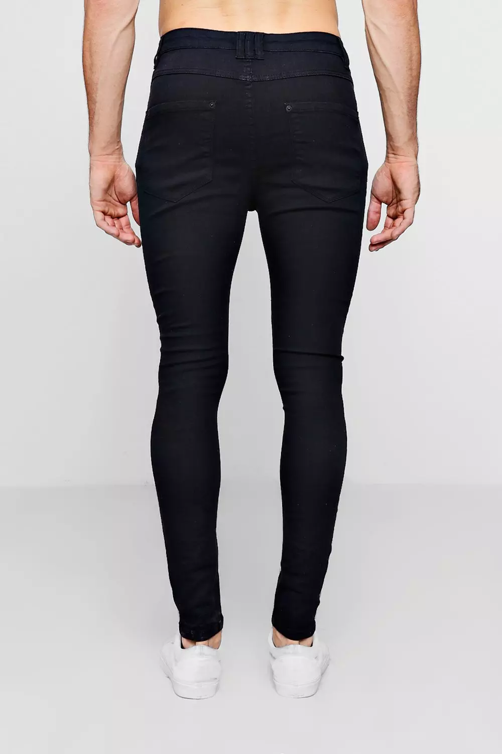 Jeans Skinny Fit Spray Neri immagine alternativa