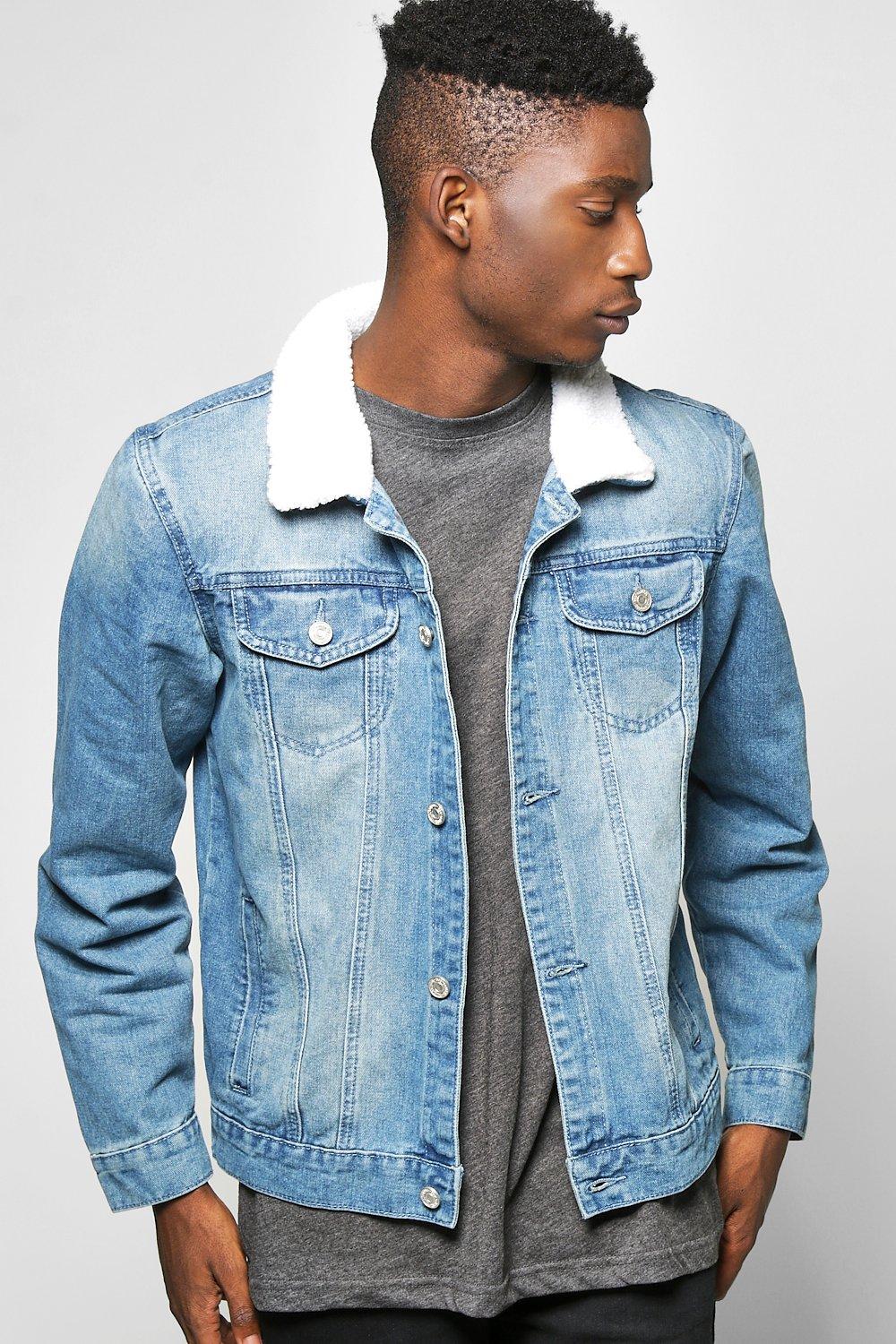 Borg denim jacket clearance mens