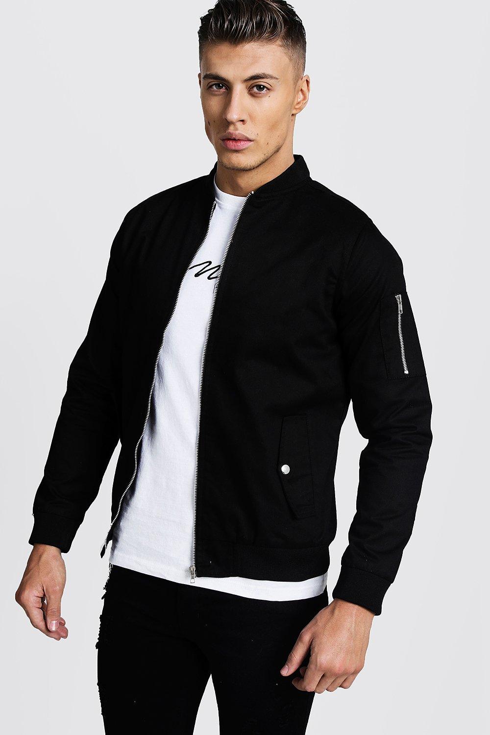 all black bomber jacket mens