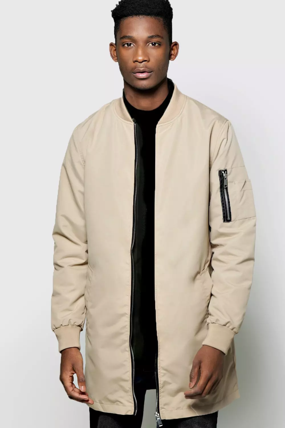 Lang geschnittene MA1-Bomberjacke alternatives Bild