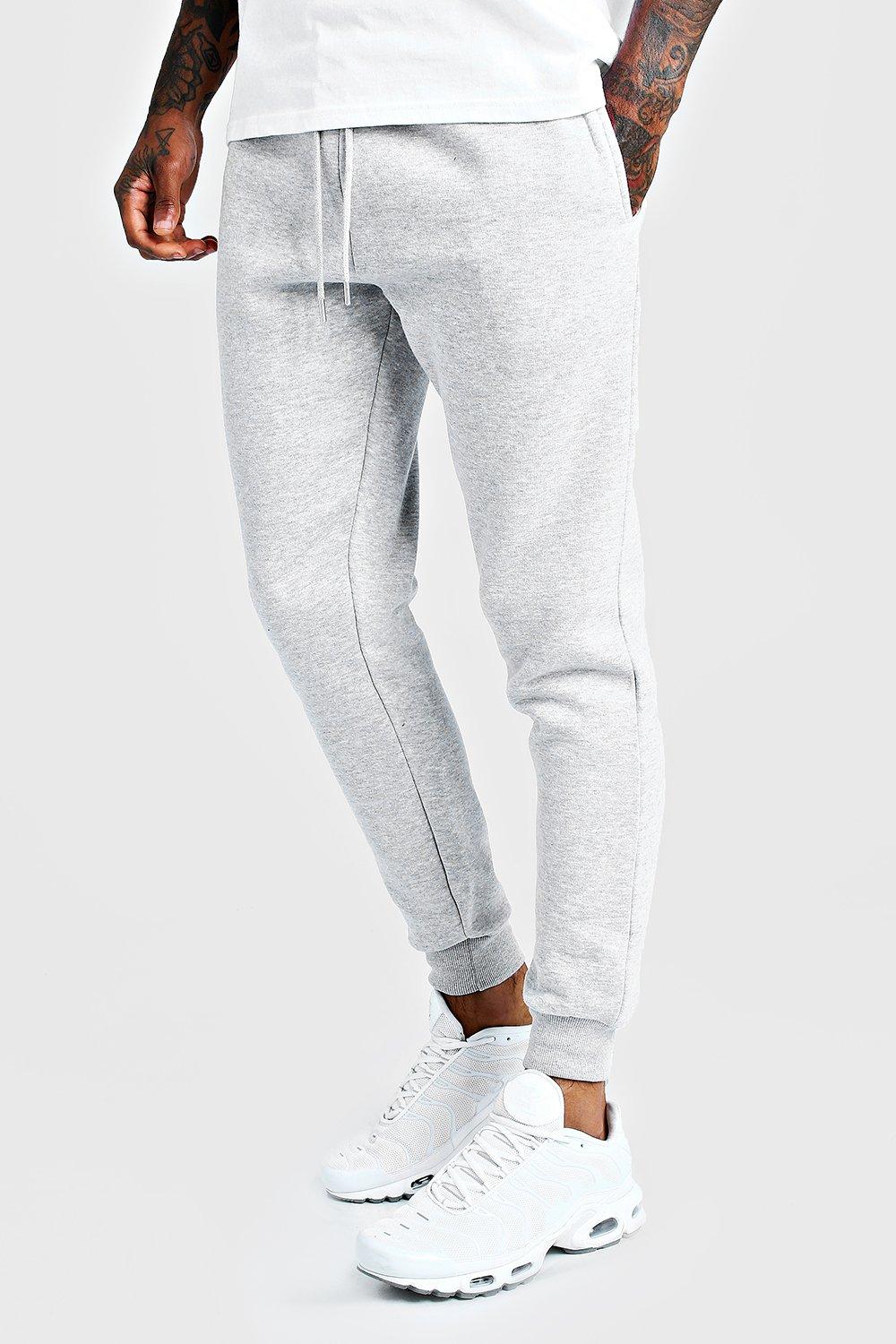 mens grey slim joggers