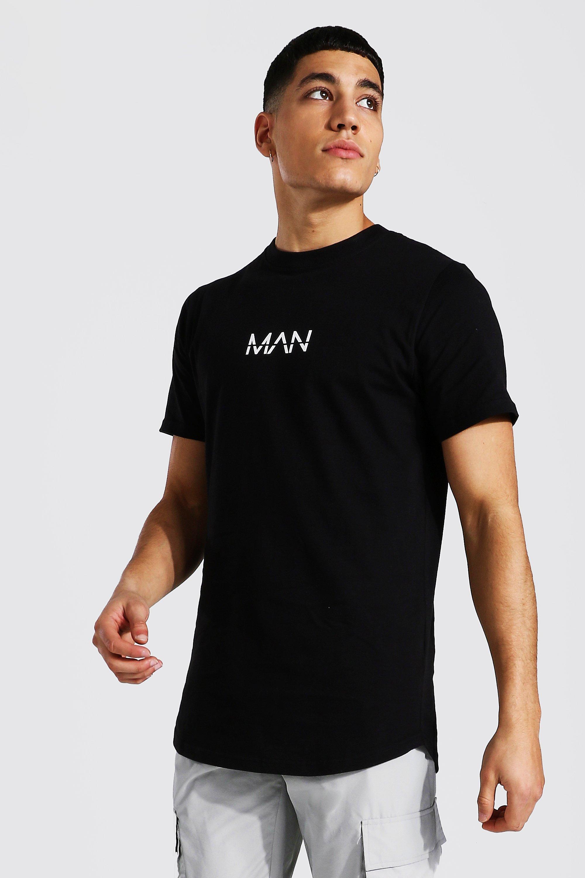 Original Man Longline Curved Hem T-shirt