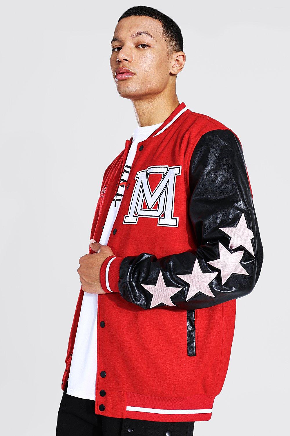 Off White Eagle Logo Varsity Jacket