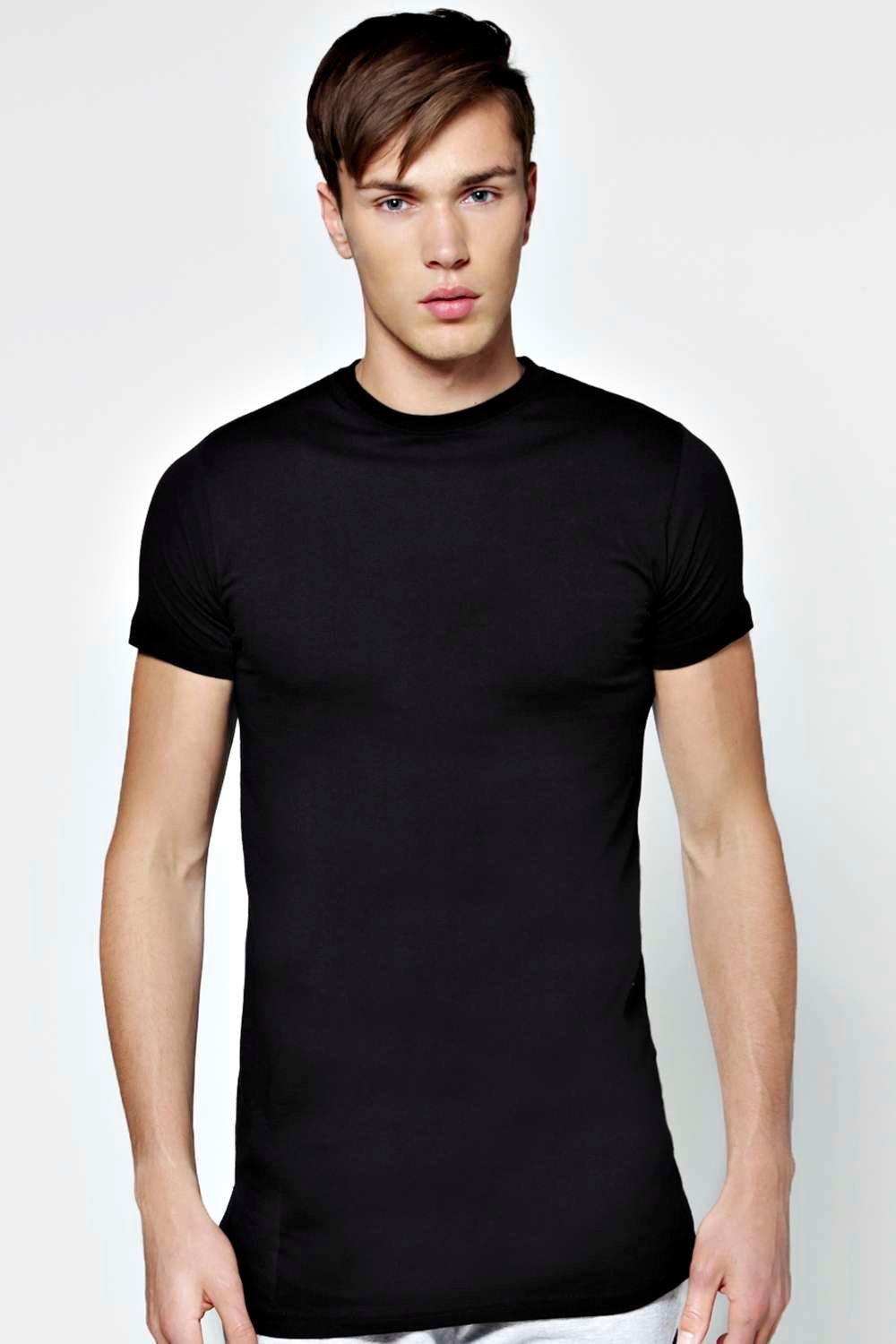 vijandigheid Carry Land Slim Fit Longline T Shirt with Stepped Hem | boohooMAN USA