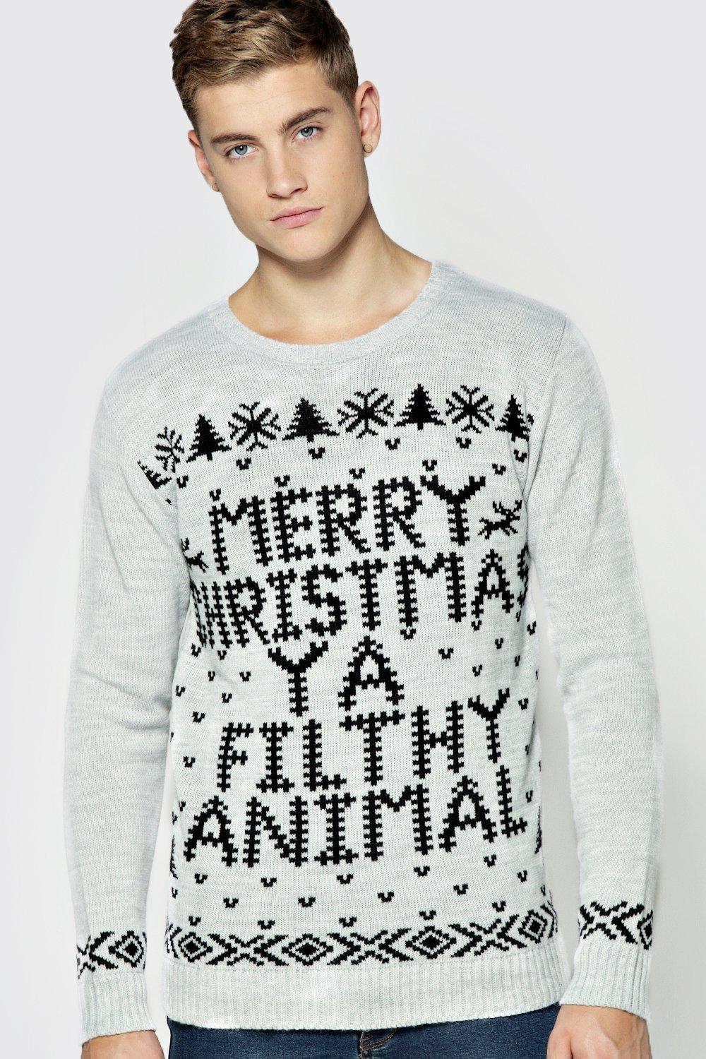 merry christmas u filthy animal sweater