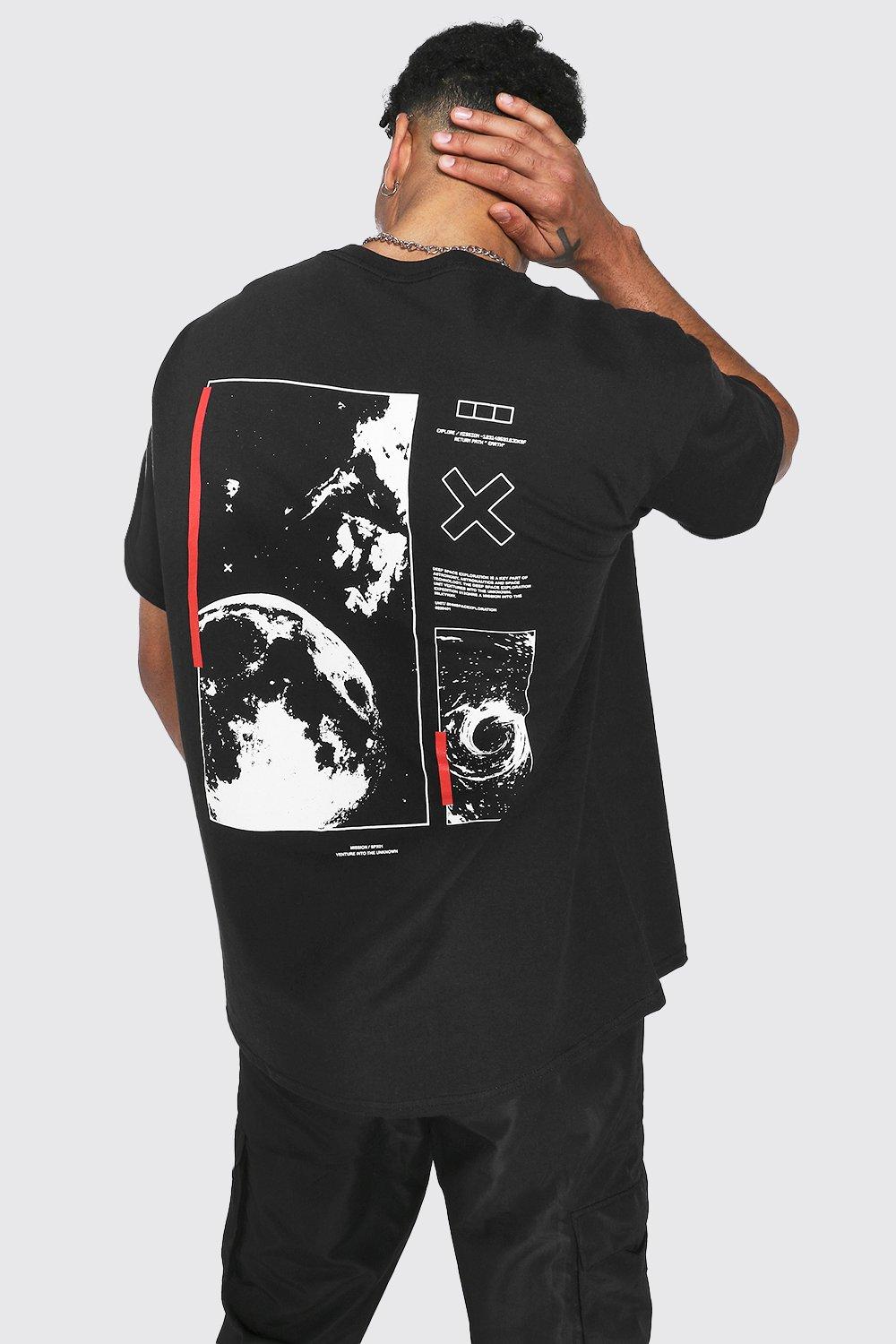 Men's Custom Design Oversize T-Shirt Black