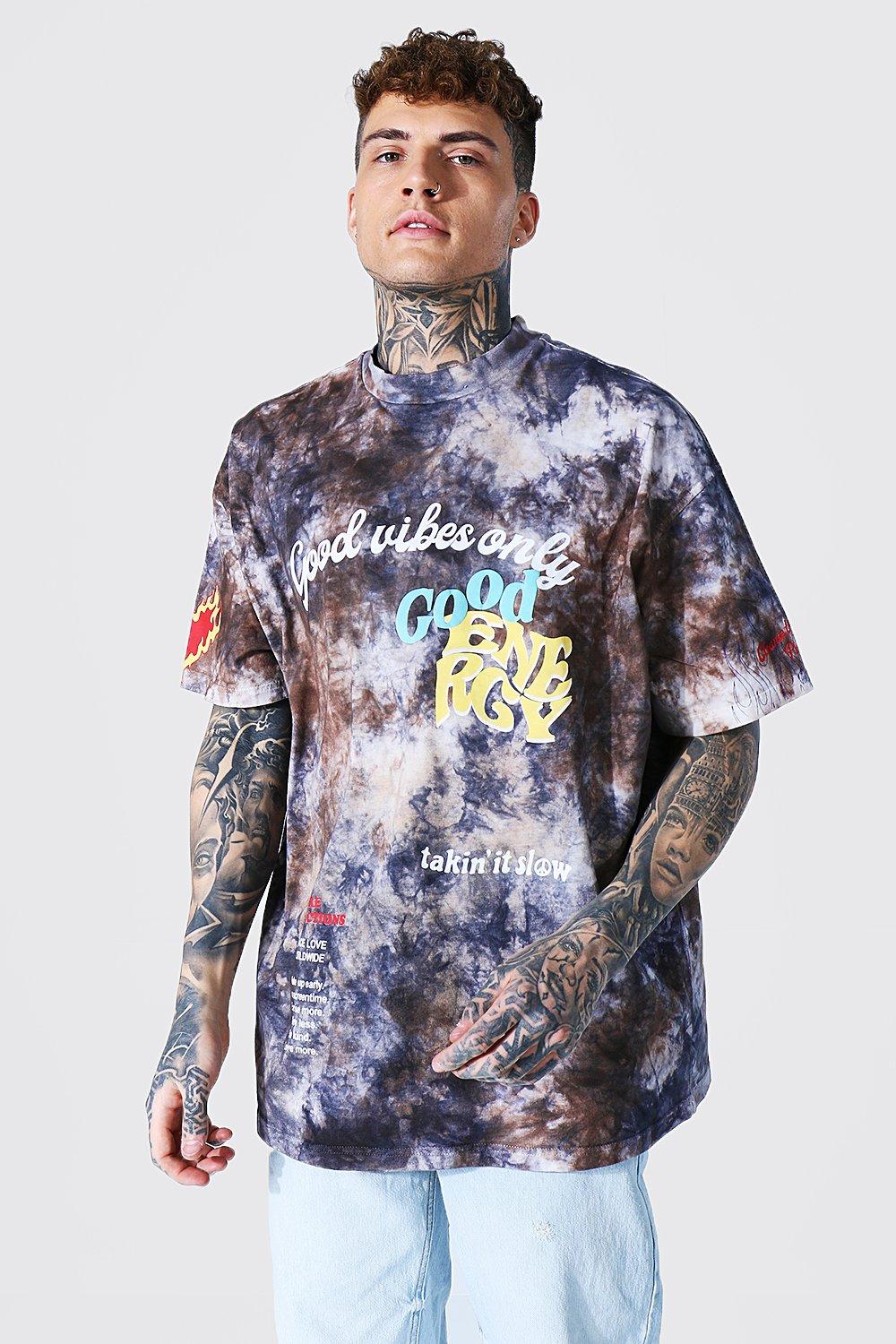 Plus Tie Dye Graphic Oversized T-Shirt