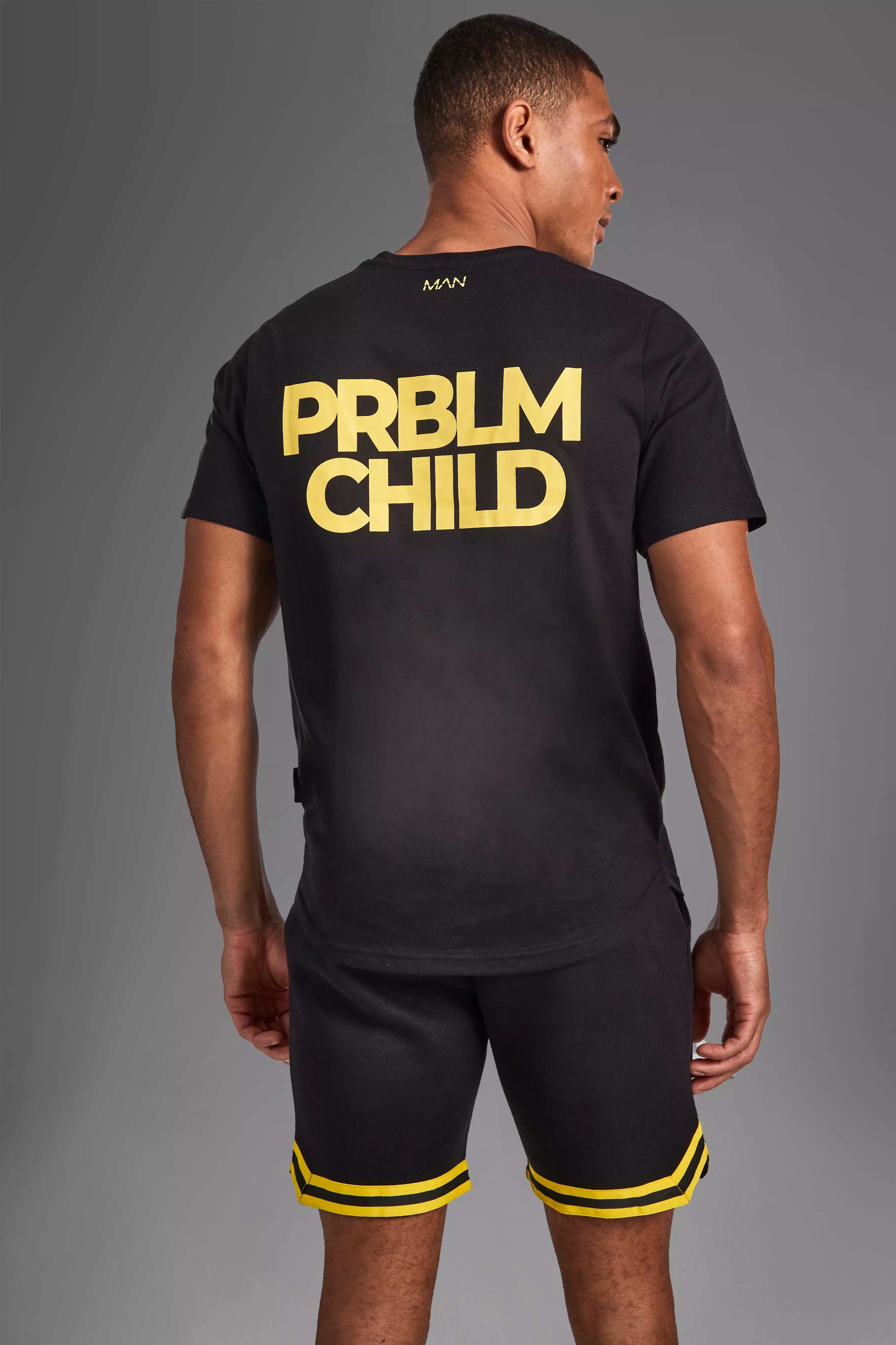 Black Man Active Gym X Jake Paul T-Shirt Short Set alternative image