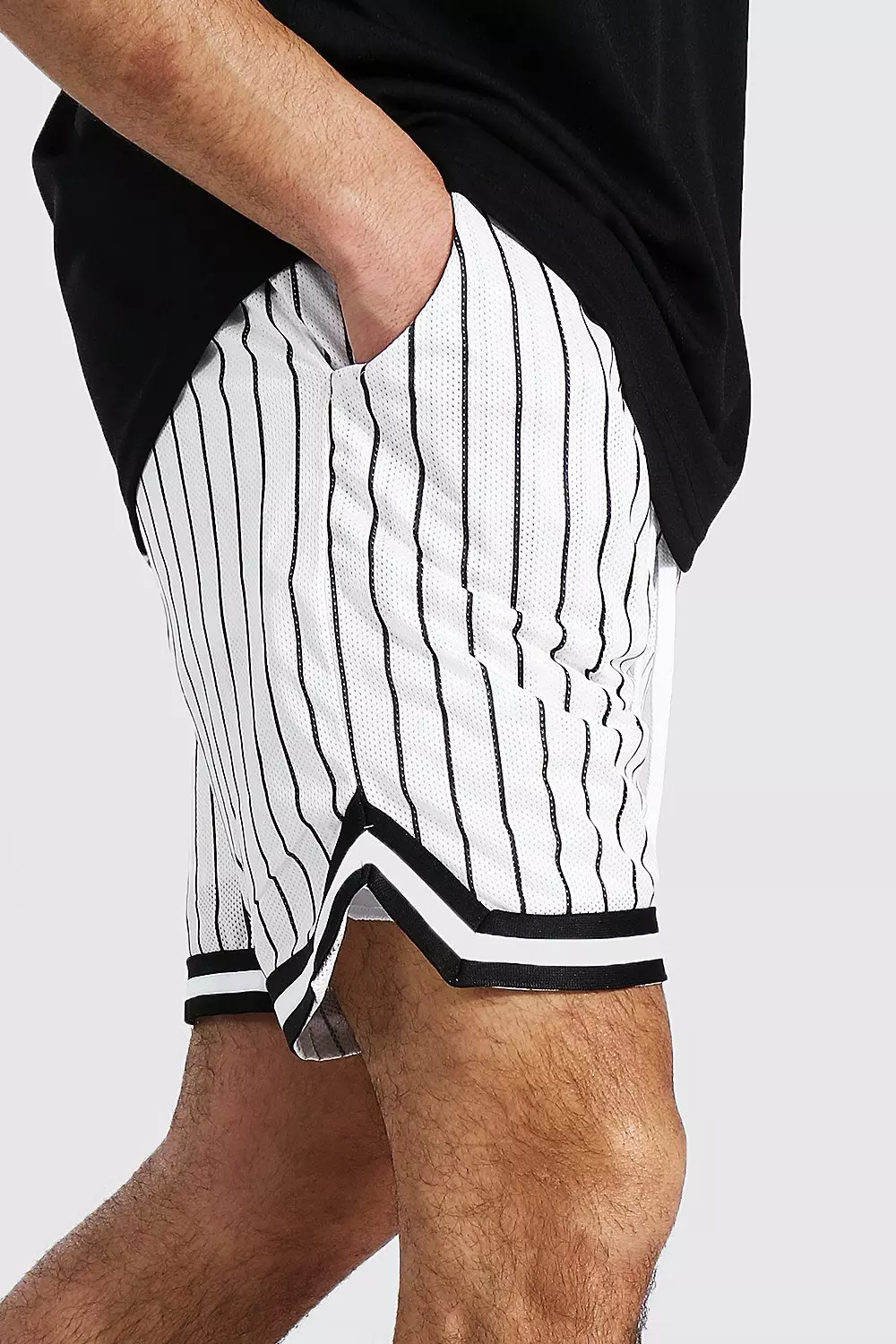 Pinstripe basketball shorts on sale