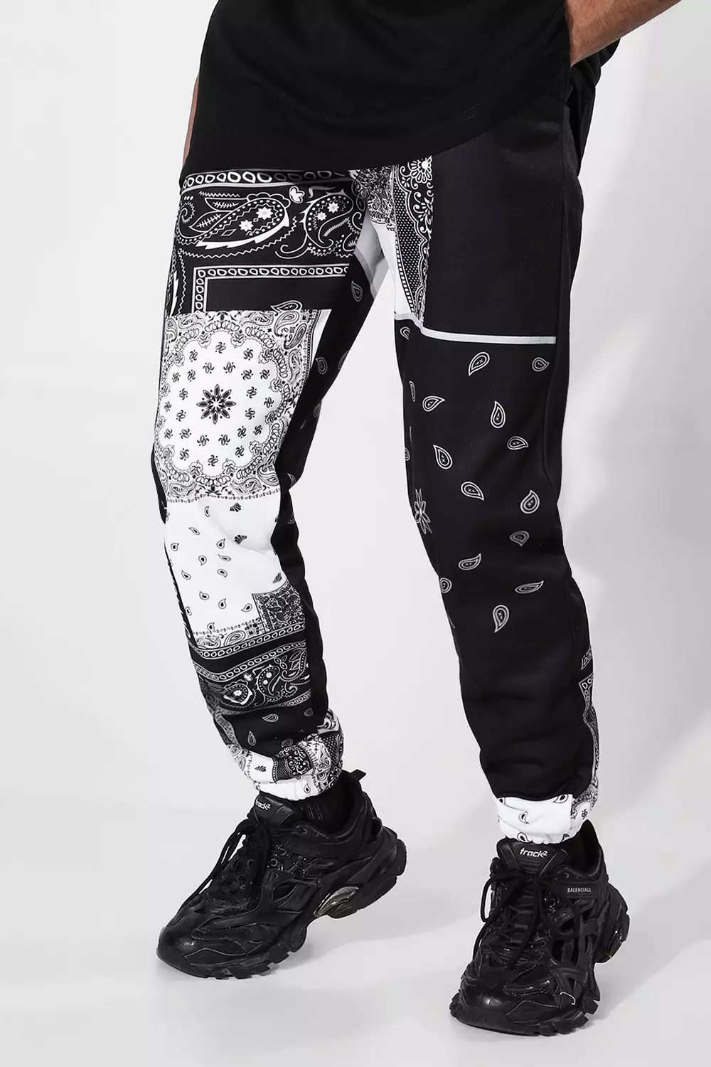 Black bandana joggers online