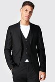 Black Tall Skinny Single Breasted Suit Jacket