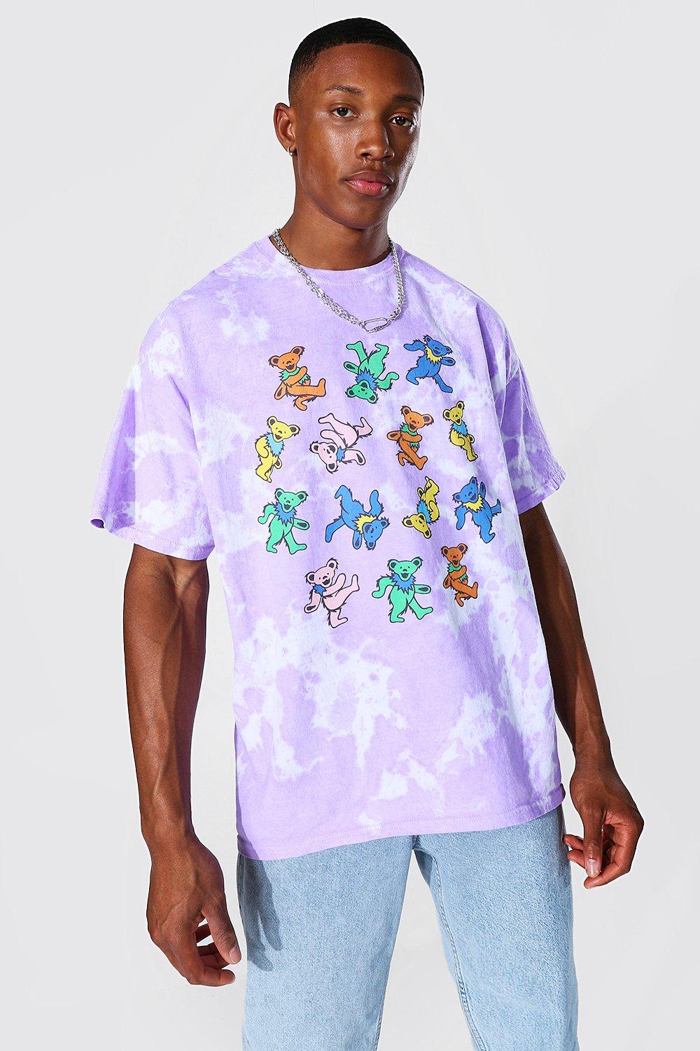 Grateful dead h&m tie dye oversized shirt, Men's Fashion, Tops