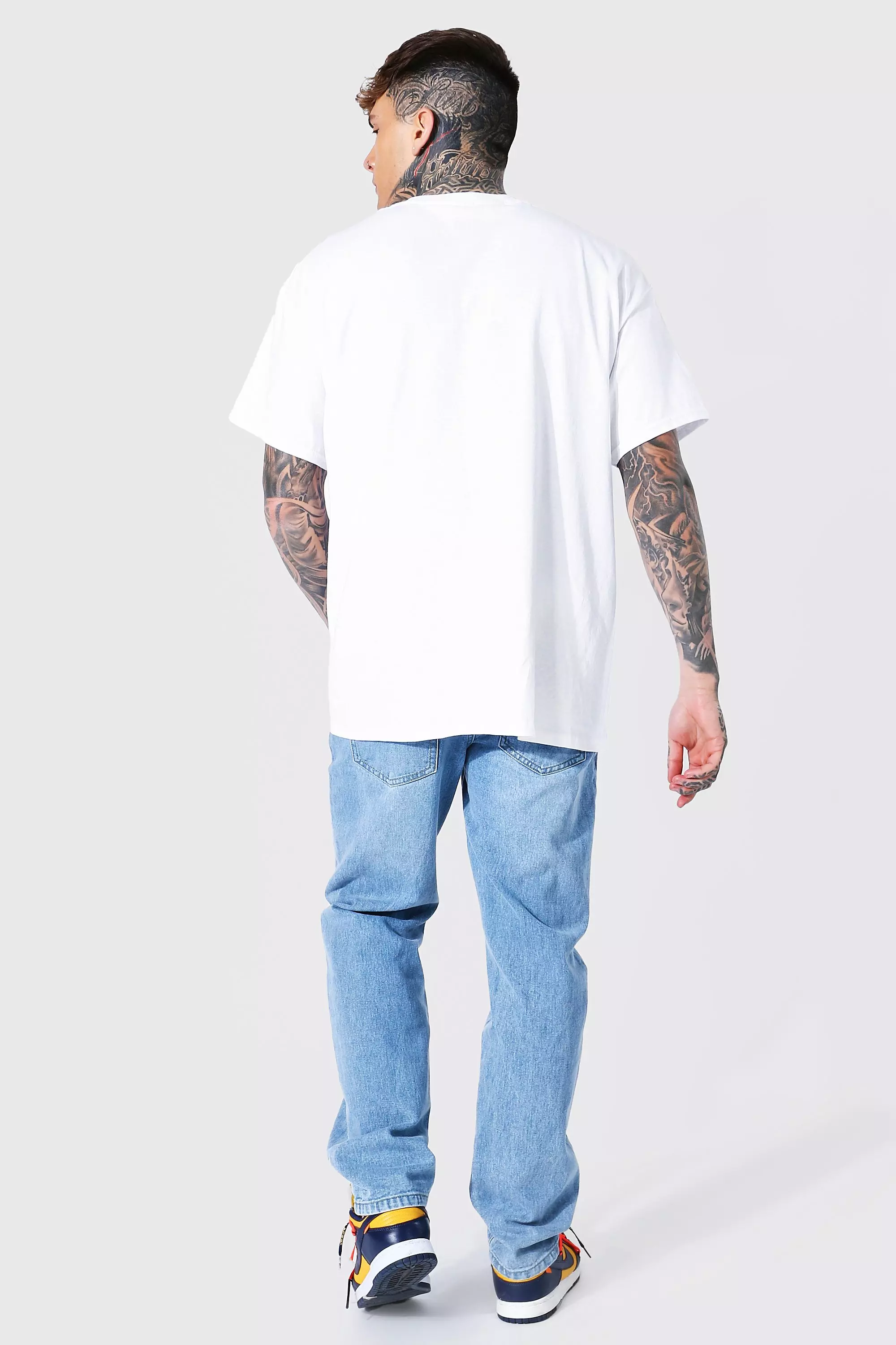 Oversized Nirvana Face License T-shirt | boohooMAN USA