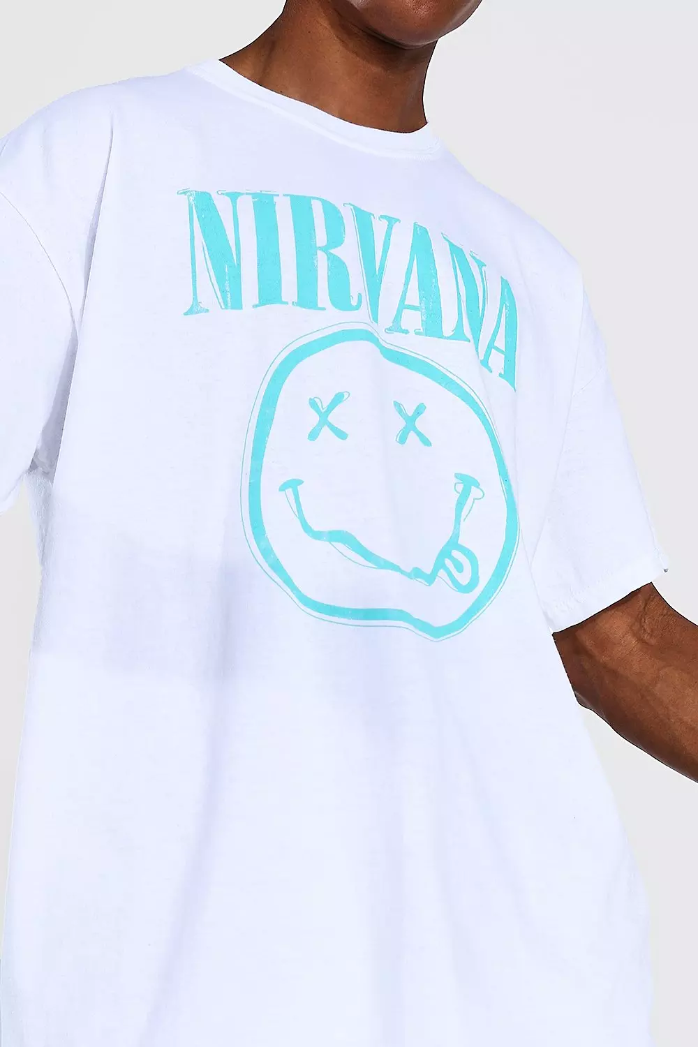 【boohoo】MAN Oversized Nirvana Face License T-shirt Oversized Nirvana Face License T-shirt | boohooMAN USA