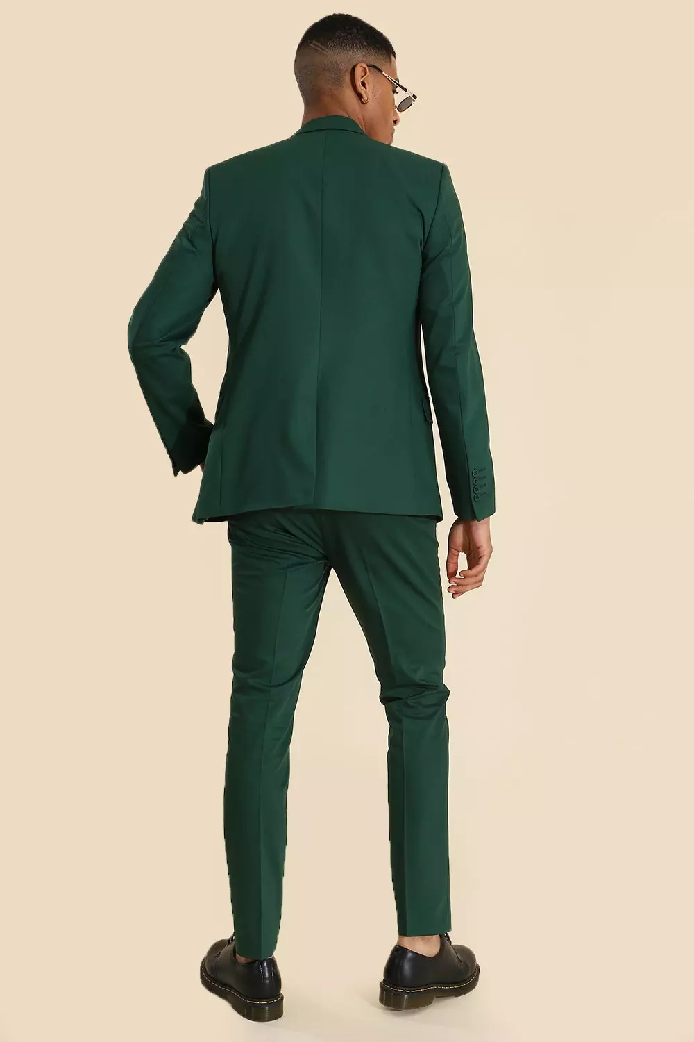 Veste de costume croisée skinny, Green autre image