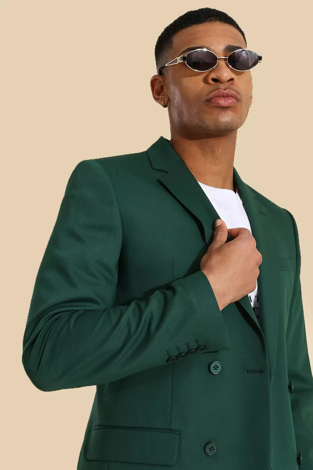 Veste de costume croisée skinny, Green autre image