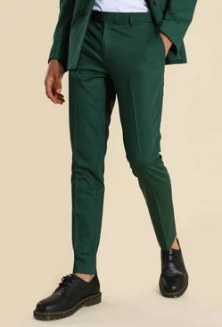 Green Skinny Green Suit Trouser