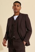 Skinny Single Breasted Suit Jacket, Brown