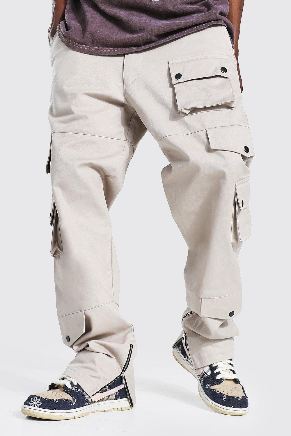 Tall Relaxed Fit Twill Cargo Pants, boohooMAN USA