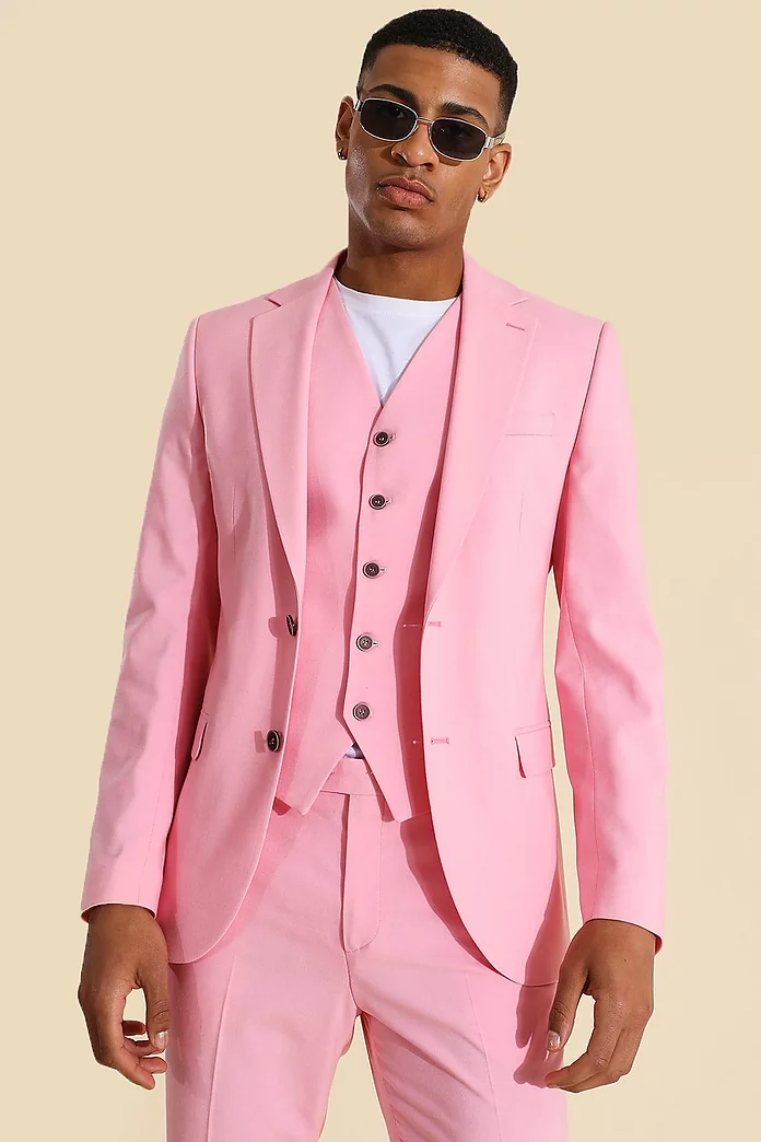 Skinny Pink 3 Piece Suit