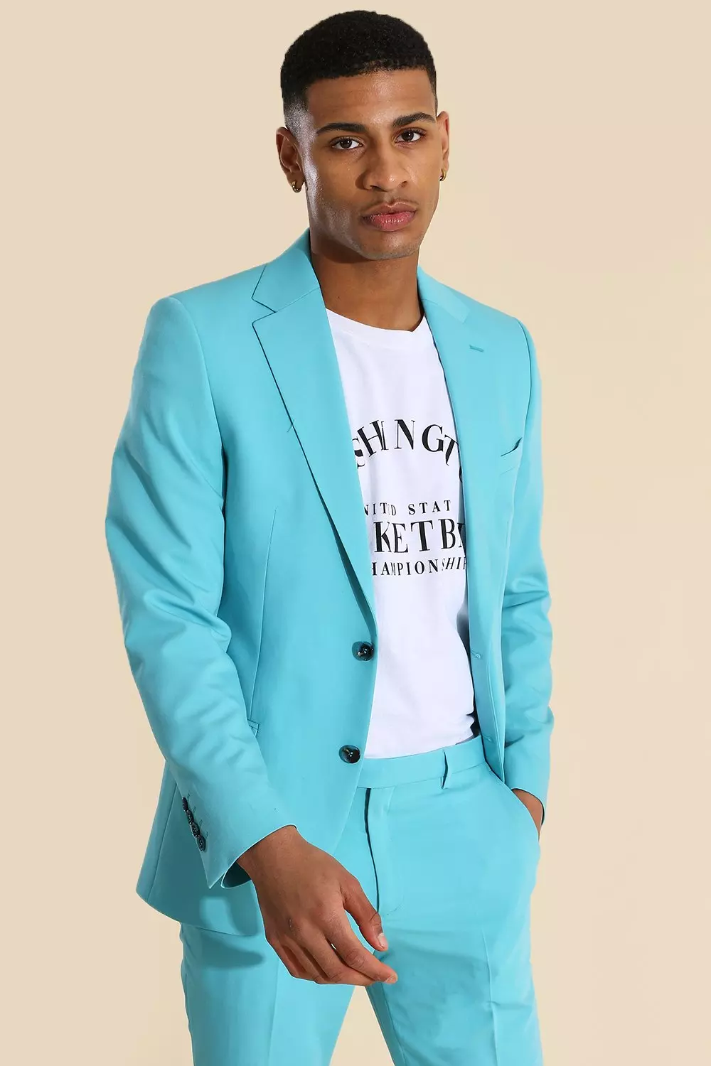 Teal suit hot sale