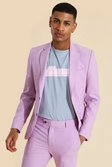 Super Skinny Single Breasted Suit Jacket, Lilac