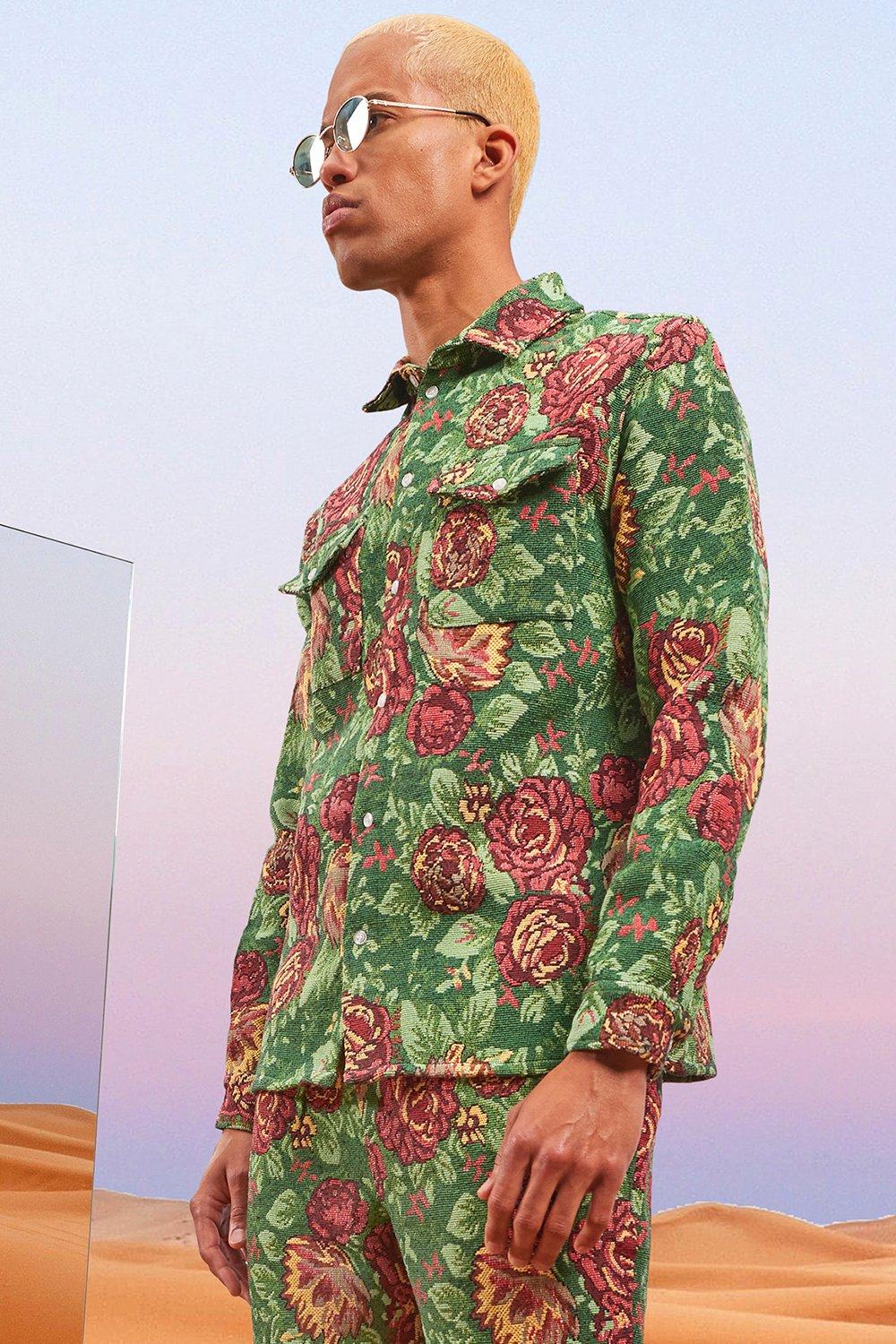 flower tapestry shirt