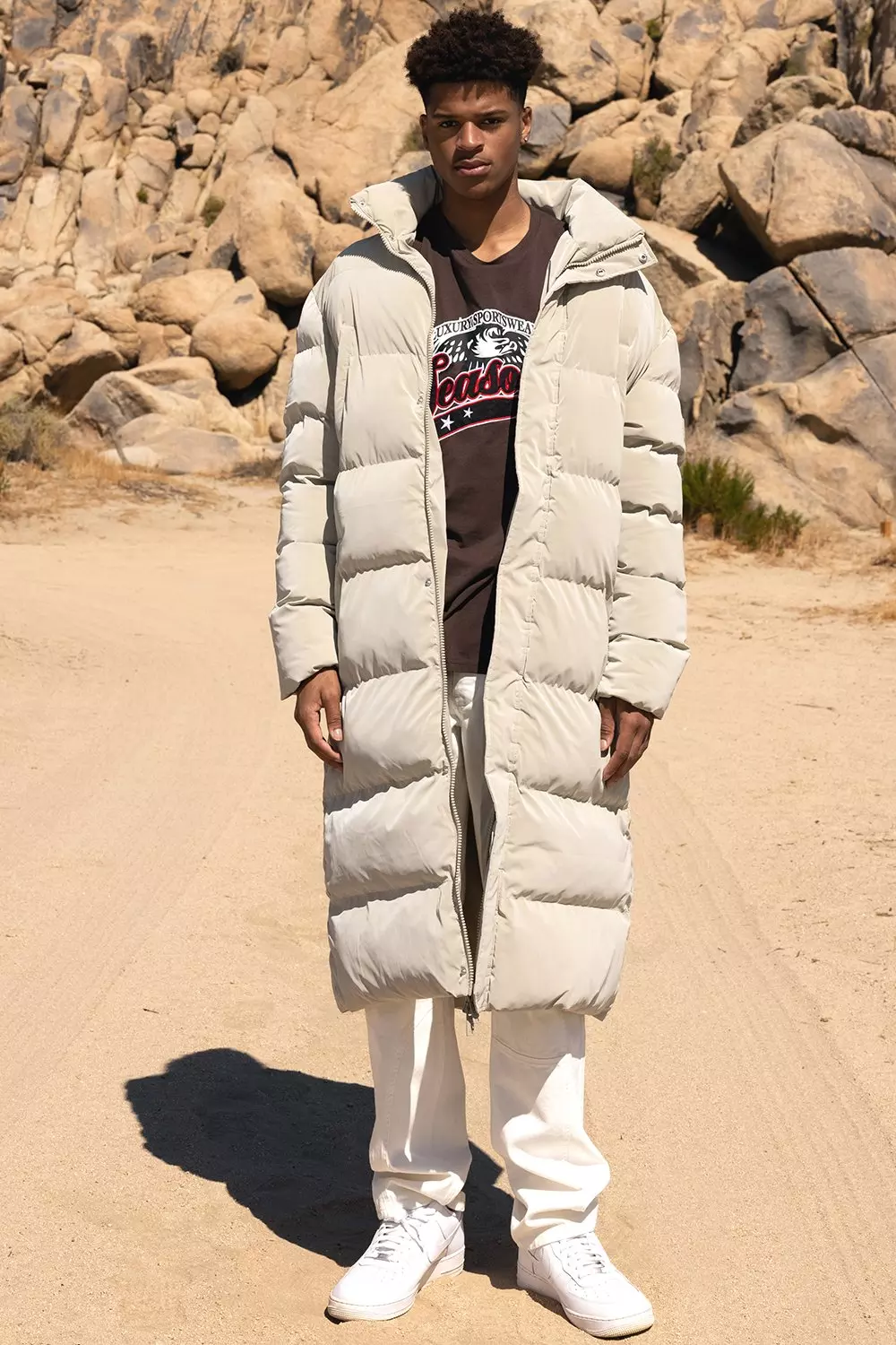 Long thin puffer jacket deals