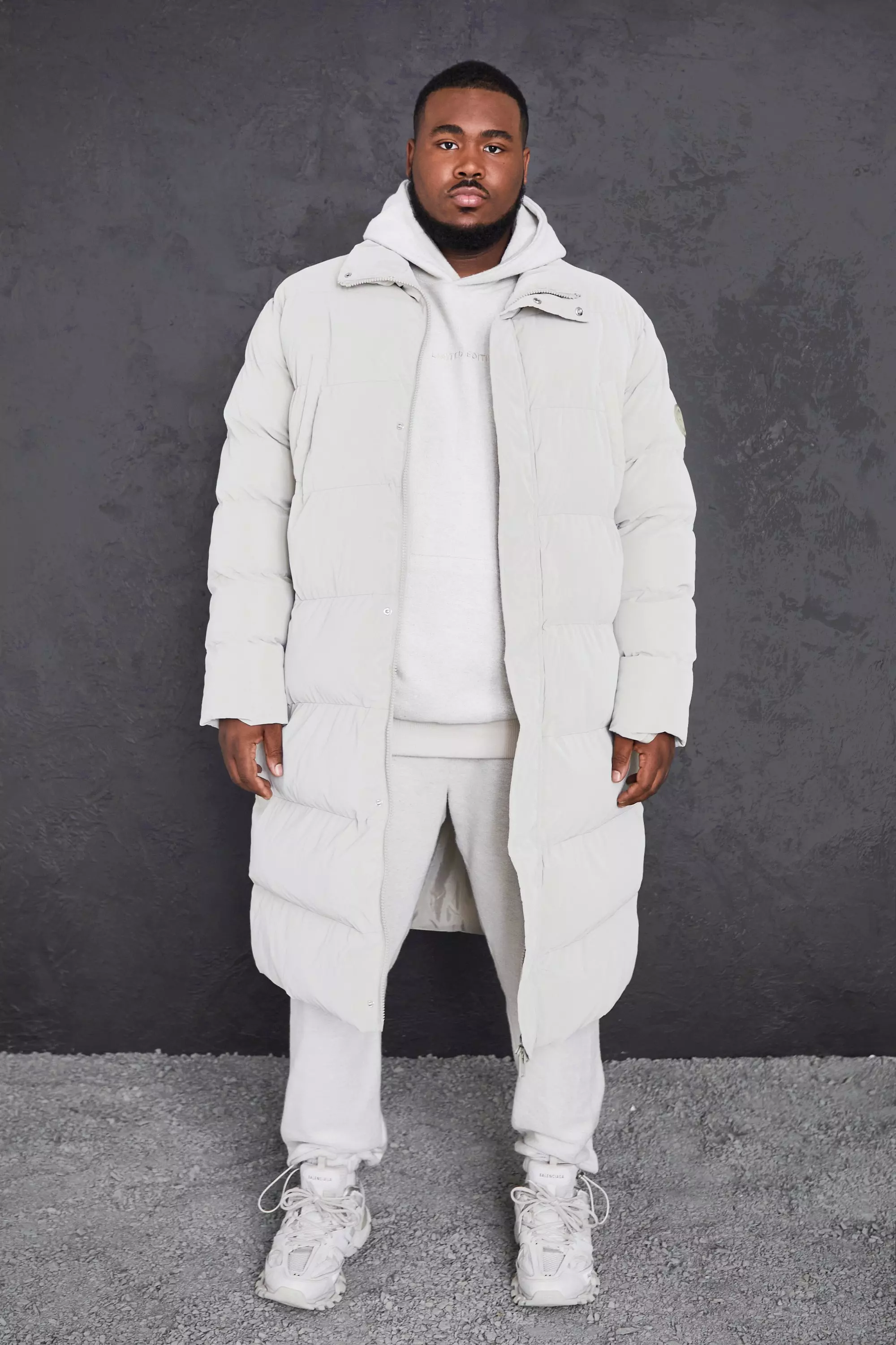 Boohooman longline puffer jacket online