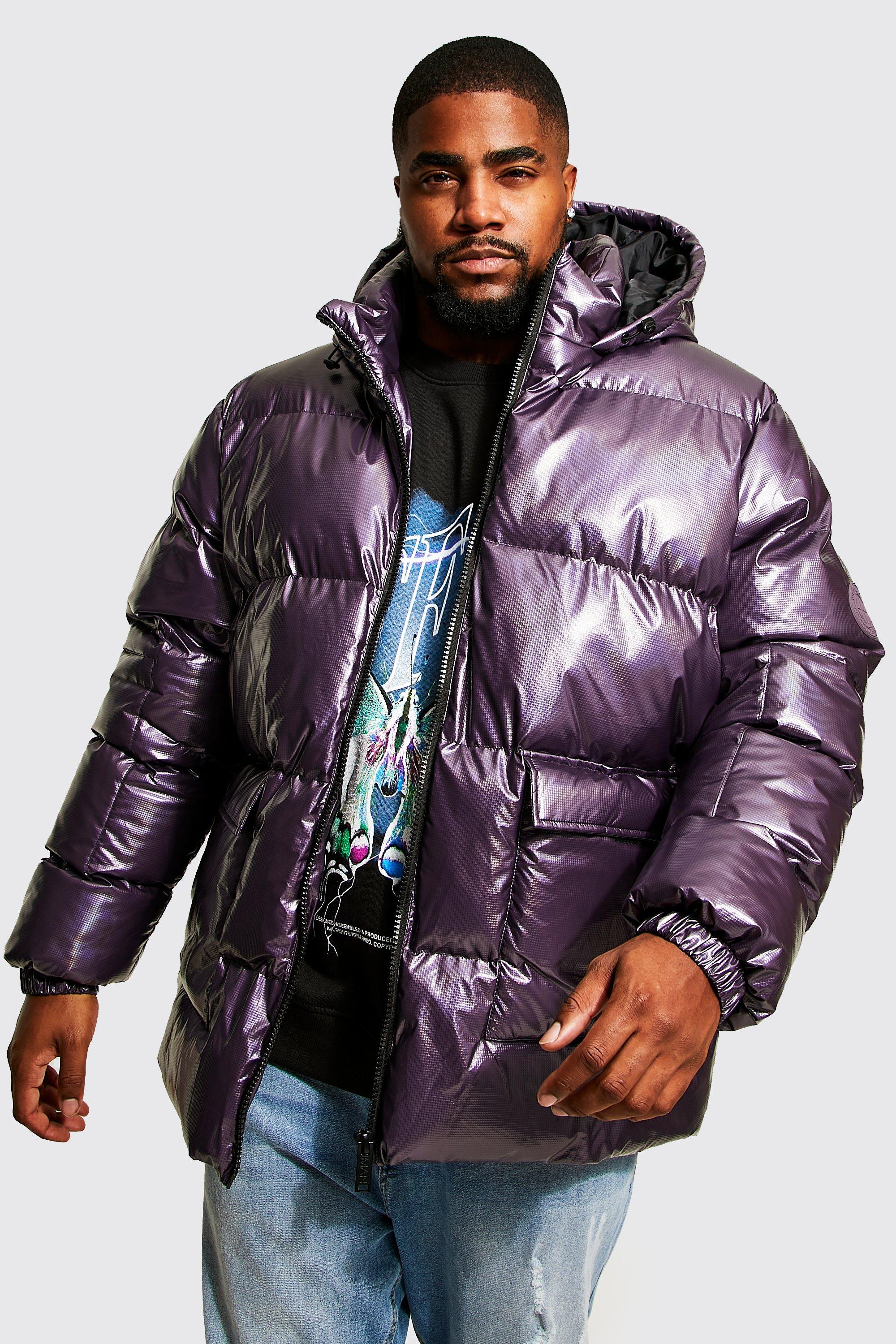 Metallic ripstop hooded on sale jacket