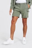 Sage Smart Cargo Pocket Fixed Waistband Shorts