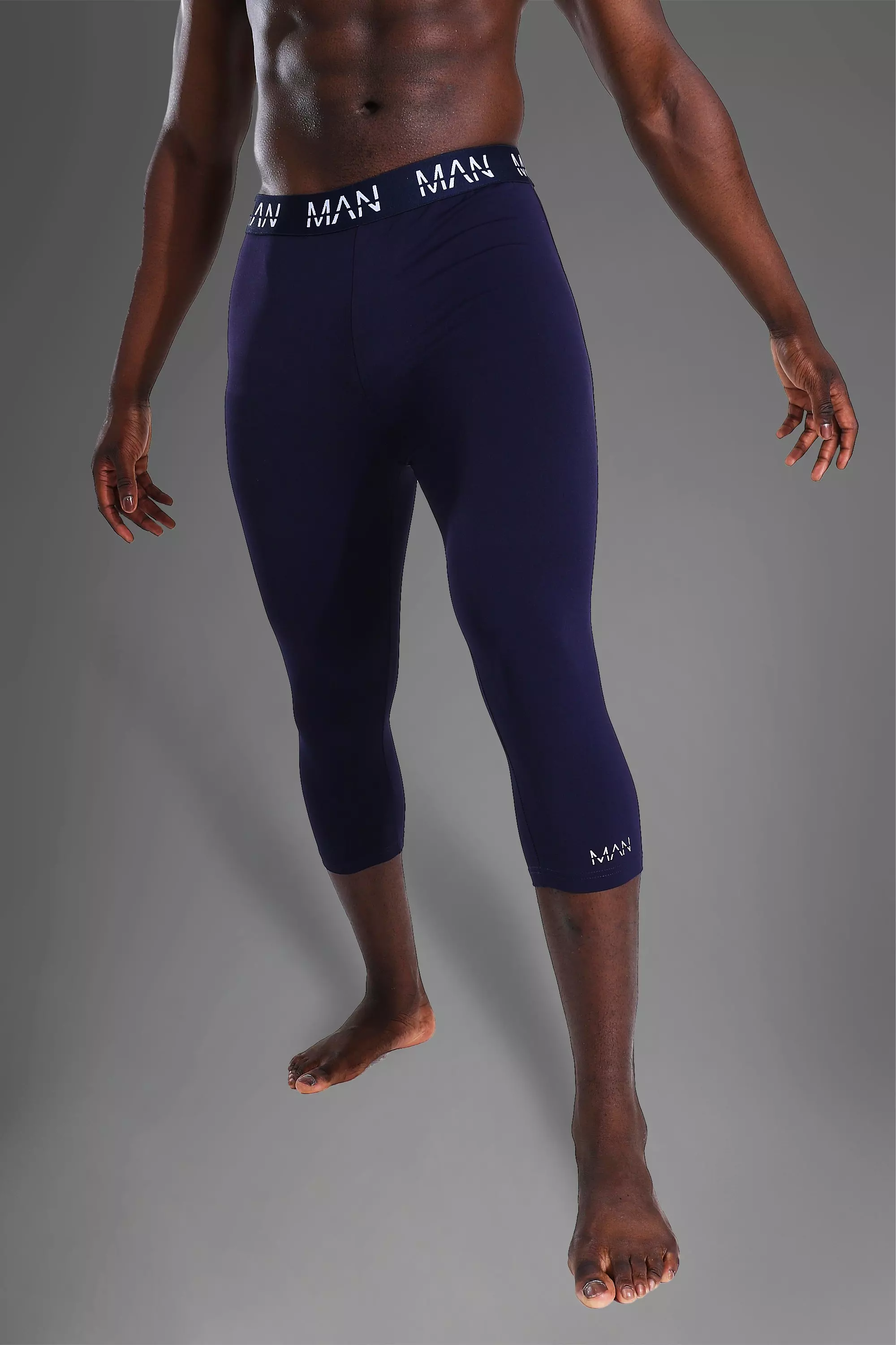 Navy Man Active Fitness Yoga Leggings alternatieve afbeelding