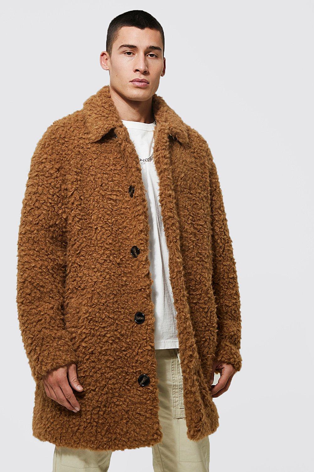 Boohooman hot sale fur coat